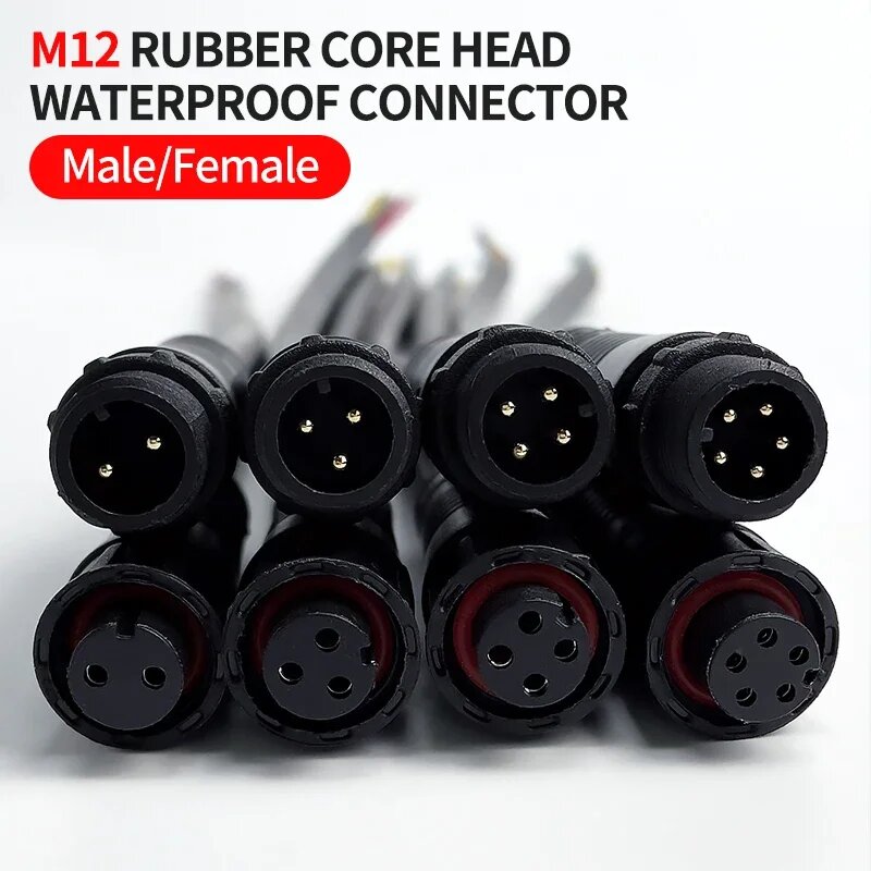 M12 разъем 3P IP67, 5 шт, Male Female