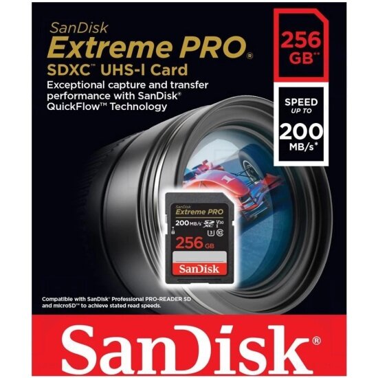 256Gb - SanDisk SDXC UHS-1 SDSDXXD-256G-GN4IN