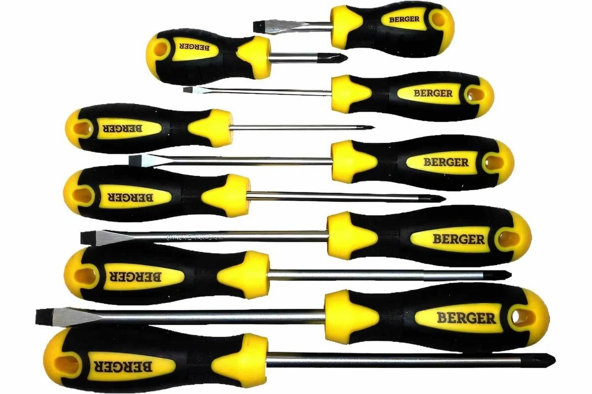 Набор отверток 10пр  BERGER   Артикул BG1063