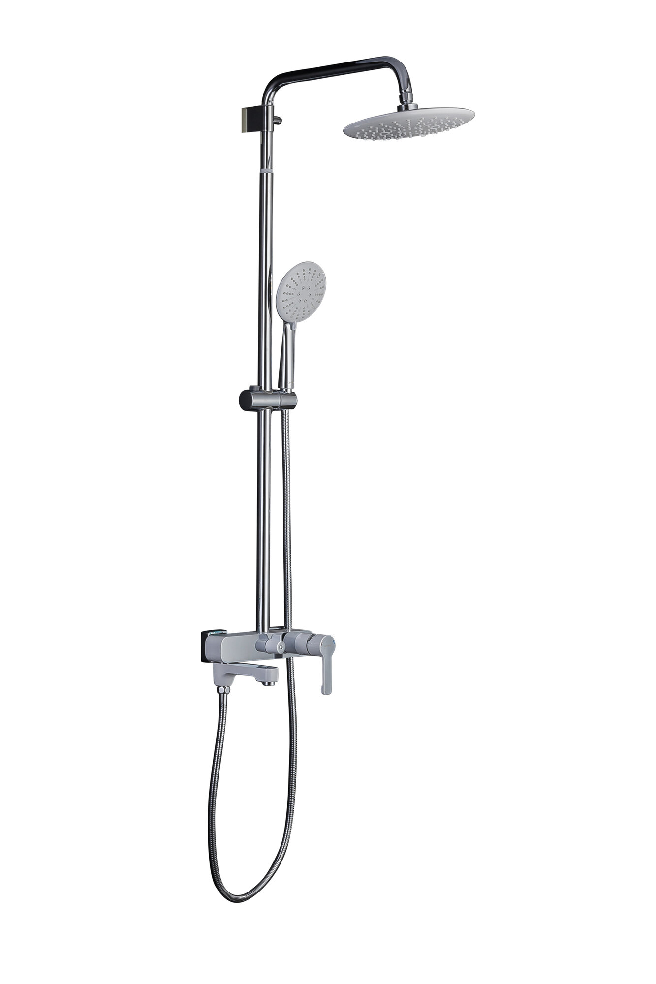 Душевая система с тропическим душем Gappo G2402-8 латунь, белый/хром