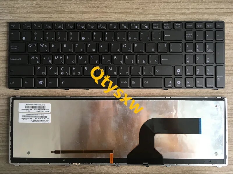 100% новая и оригинальная болгарийская клавиатура для ASUS G51 G51J G51V G53 G53JW G60 G60J G73 N61, серо-черная подсветка