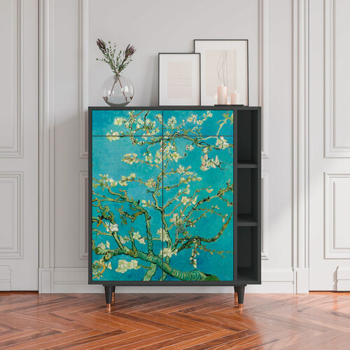 Изображение товара Комод - STORYZ - BS6 Almond Blossom by Van Gogh, Размер - 94 x 110 x 41 см, Цвет корпуса - , Антрацит