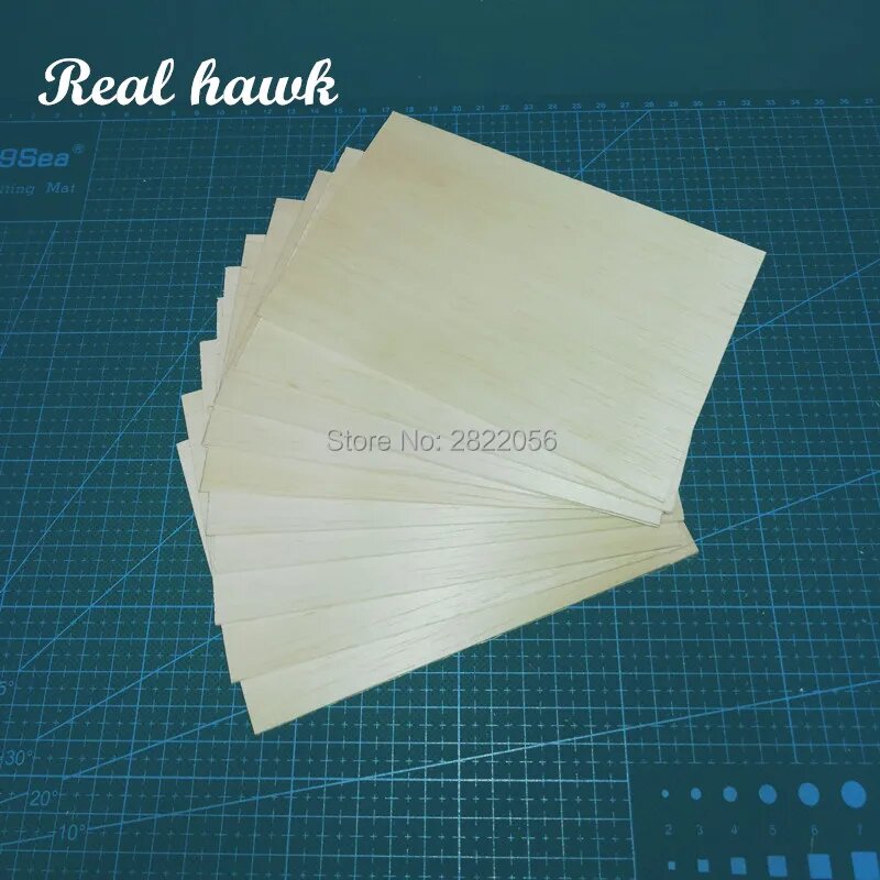 Листы бальсы Real Hawk 200x100х6/7/8/9/10 мм 200x100x8mm 10pcs