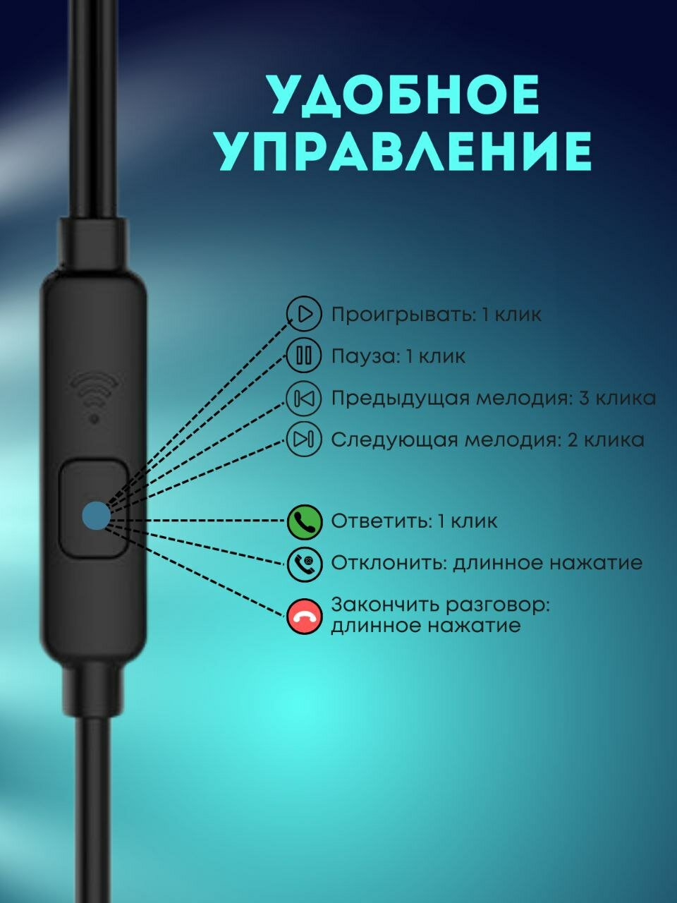 Наушники HAPPYAUDIO, проводные, с микрофоном, серебристо-черные — фото 1