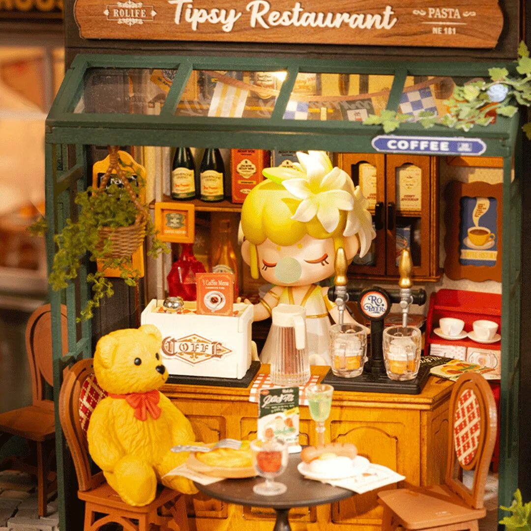 Румбокс интерьерный конструктор Хмельной ресторан Robotime Tipsy Restaurant — фото 1