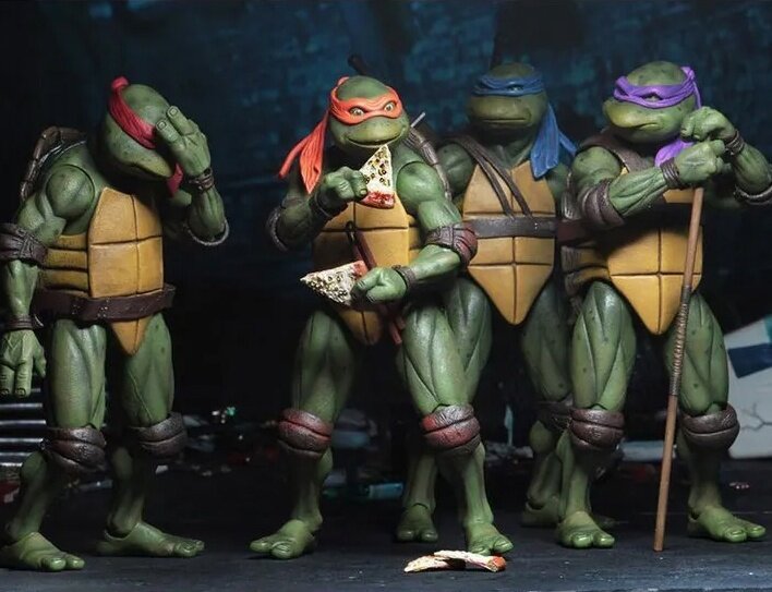 Набор фигурок Черепашки Ниндзя TMNT 4шт (18см) Леонардо, Рафаэль, Донателло, Микеланджело — фото 1