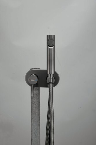 Изображение товара Смеситель с гигиеническим душем цвет серый, латунный Belz B55807-3