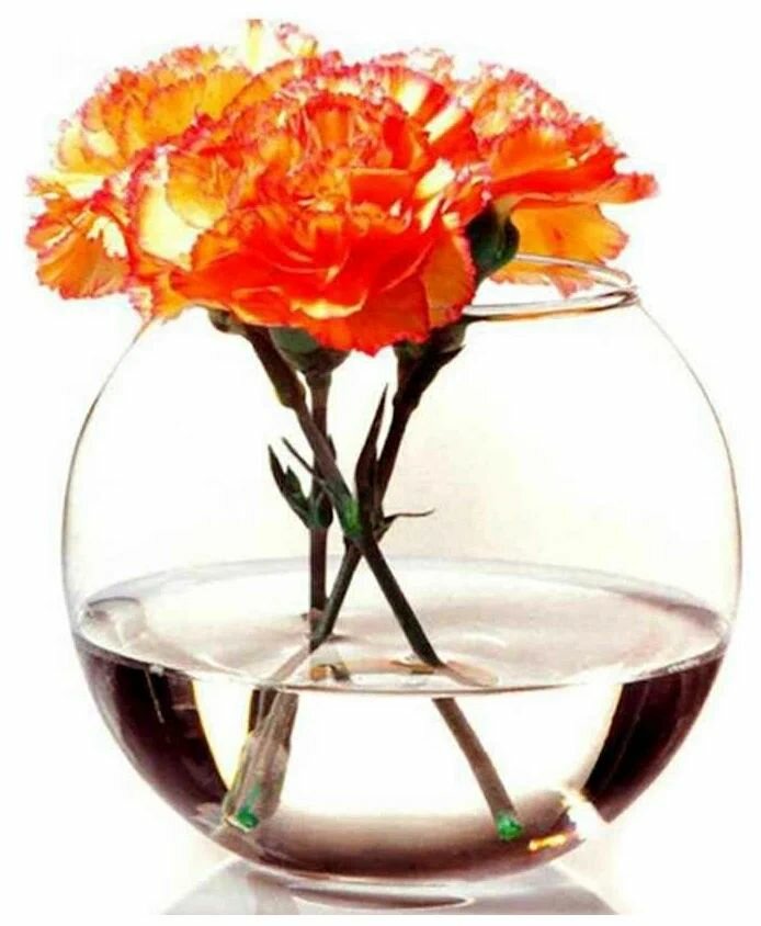 Ваза-шар "Флора"; стекло; объем - 0,8л; D 80, H 103мм; прозр. — фото 1