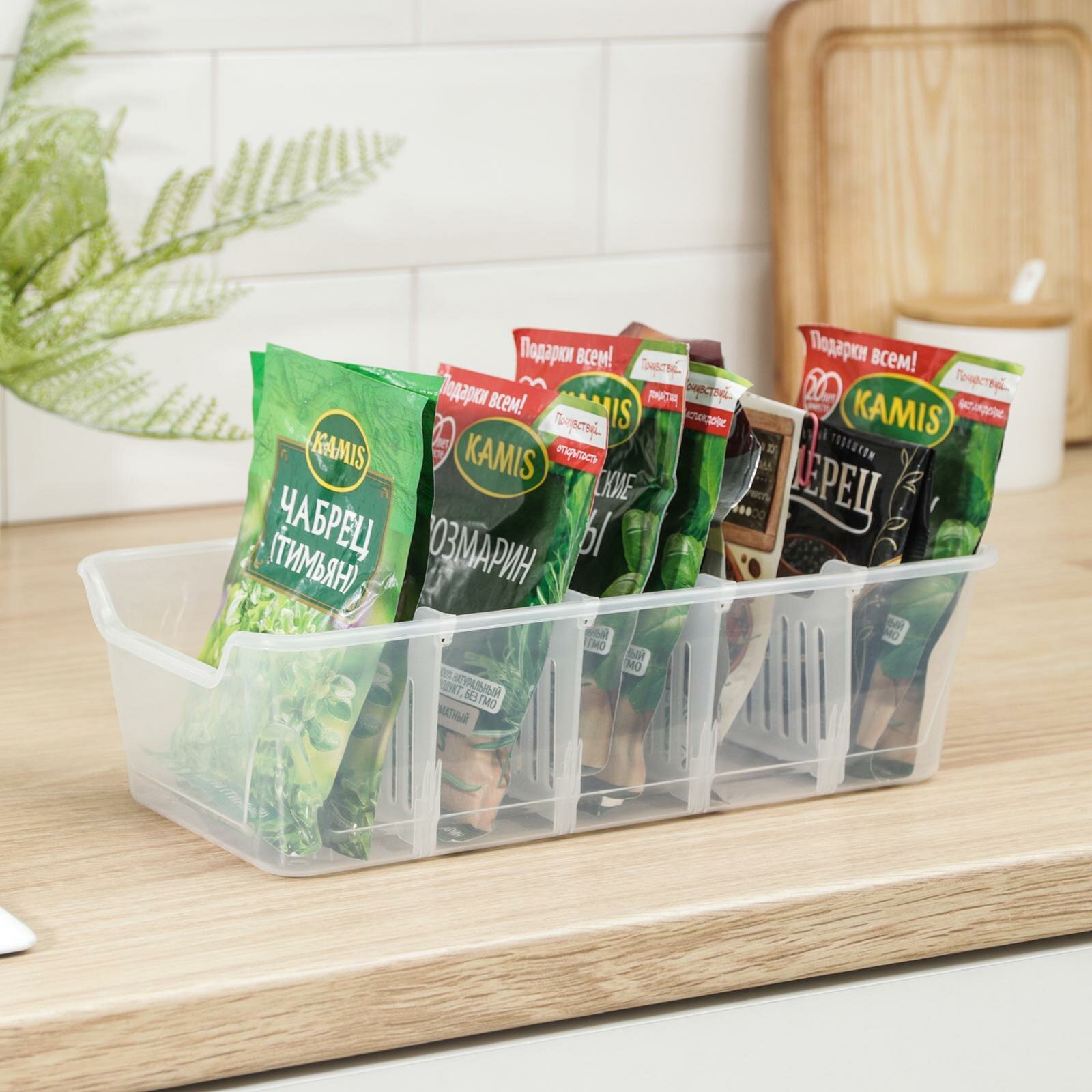 Органайзер для специй Honey 28 14 см пластик прозрачный