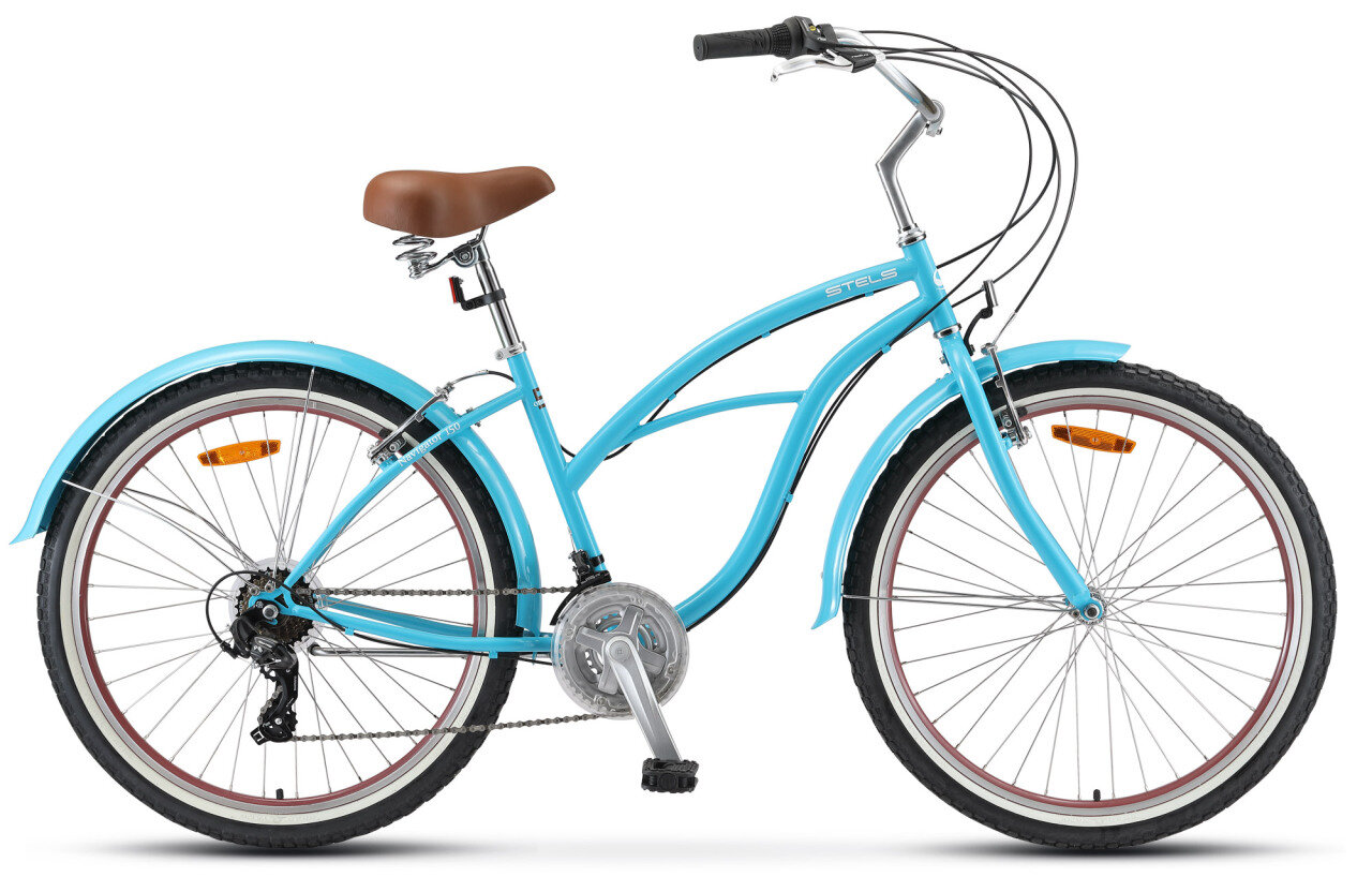 Женский велосипед Stels Navigator 150 Lady 21-sp V010 (2023) 17" Синий (156-170 см)