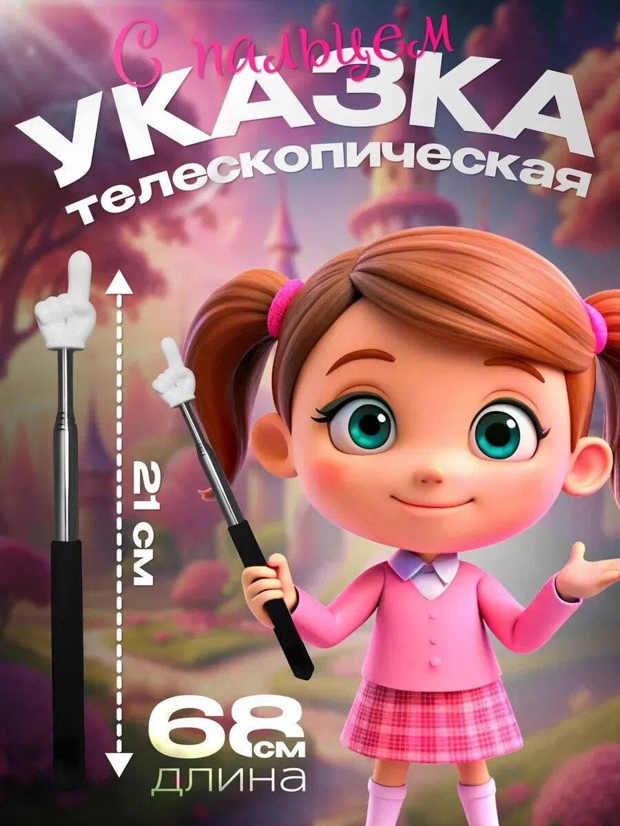 Телескопическая указка с пальцем