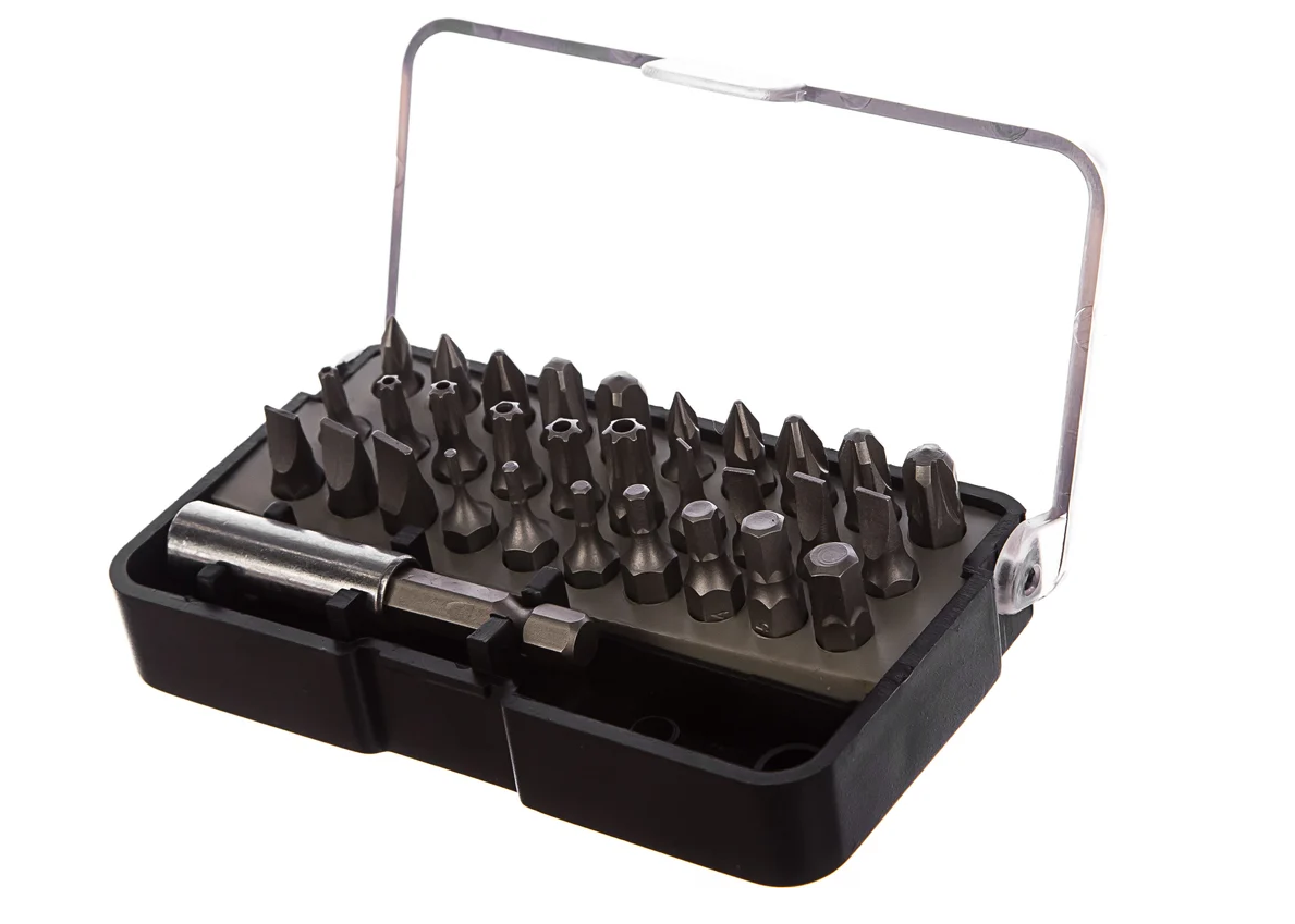 Набор бит AV Steel AV-071031 с адаптером 30 бит 31 предмет