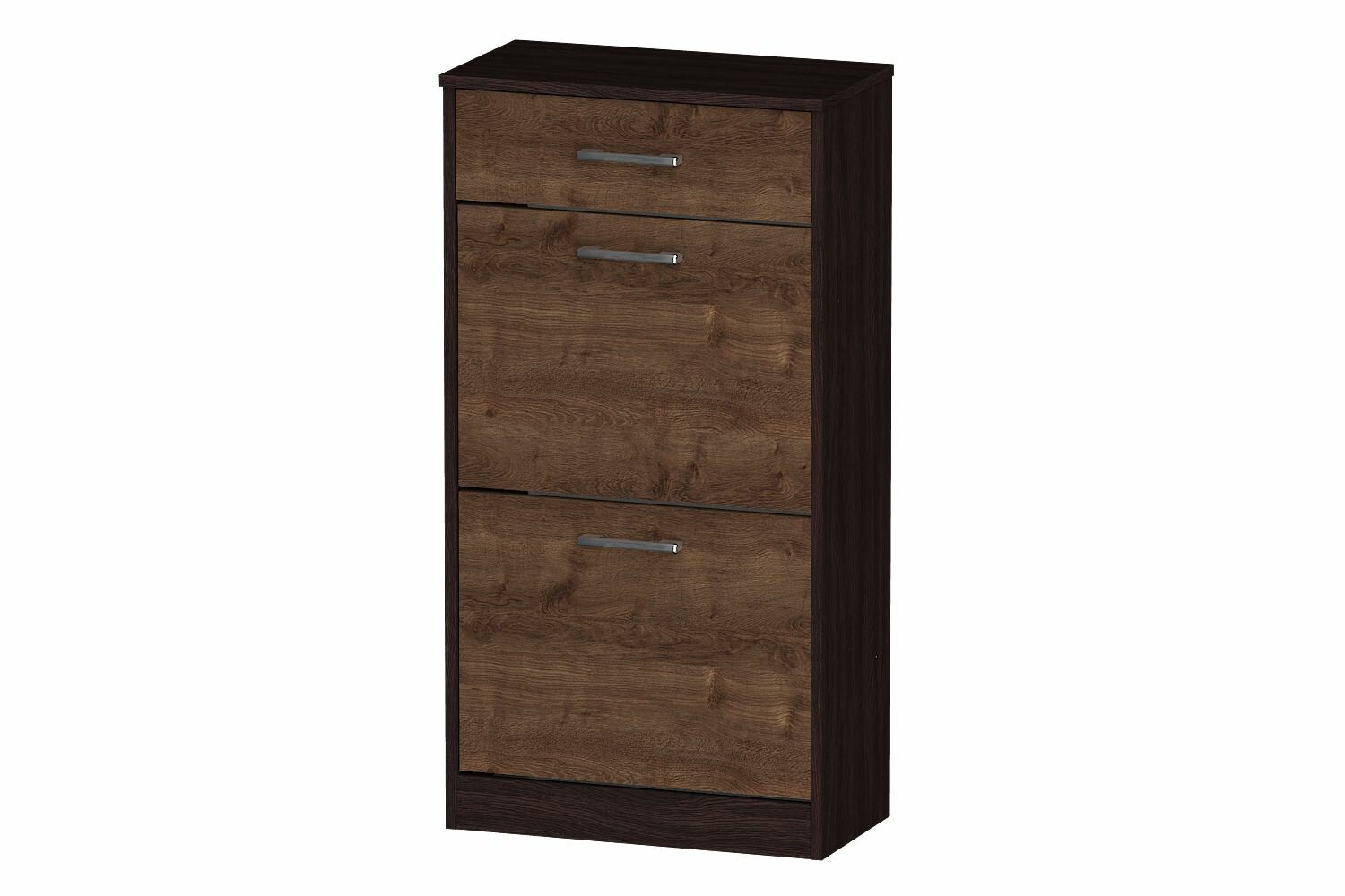 Обувница для прихожей закрытая откидная Лайф 55*29*105 ОБ-01 Венге/Дуб экспрессив