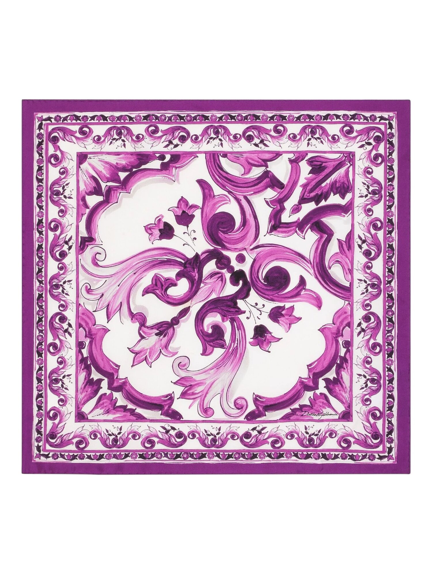 Шарф DOLCE & GABBANA Maiolica для женщин, белый