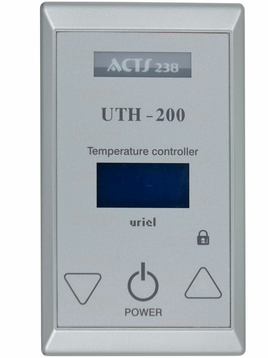 Терморегулятор Uriel UTH-200 для теплого пола до 4кВт накладной белый