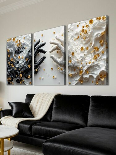 Изображение товара Картина на стену модульная "Нежная симметрия", 150 см х 70 см