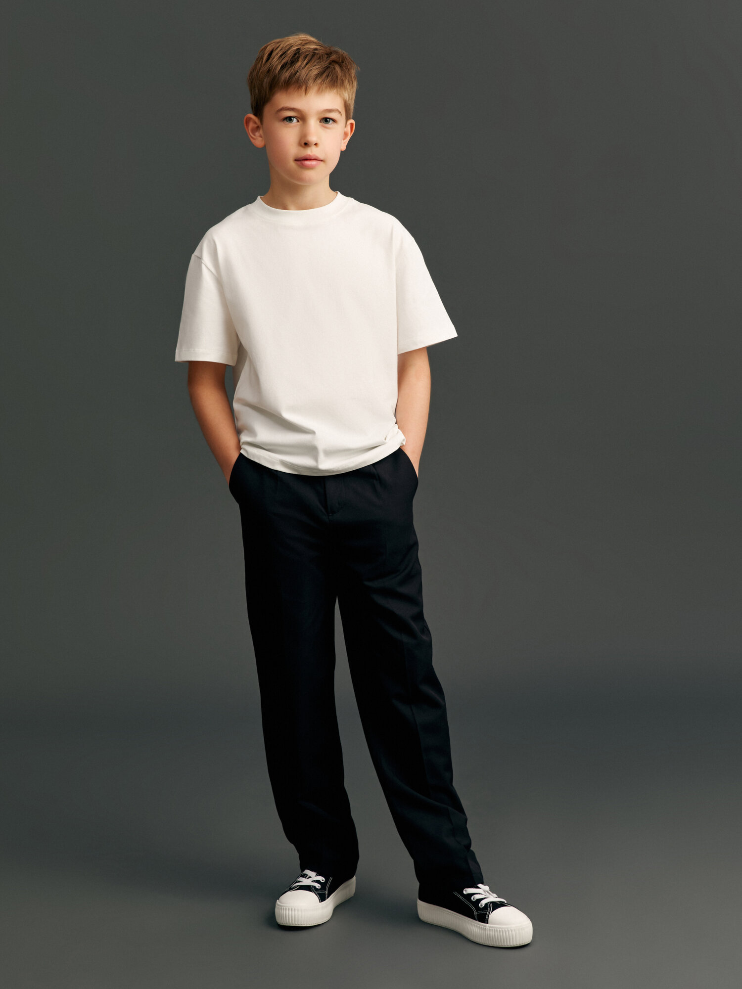 Футболка Junion базовая детская, размер 152, белый — фото 1