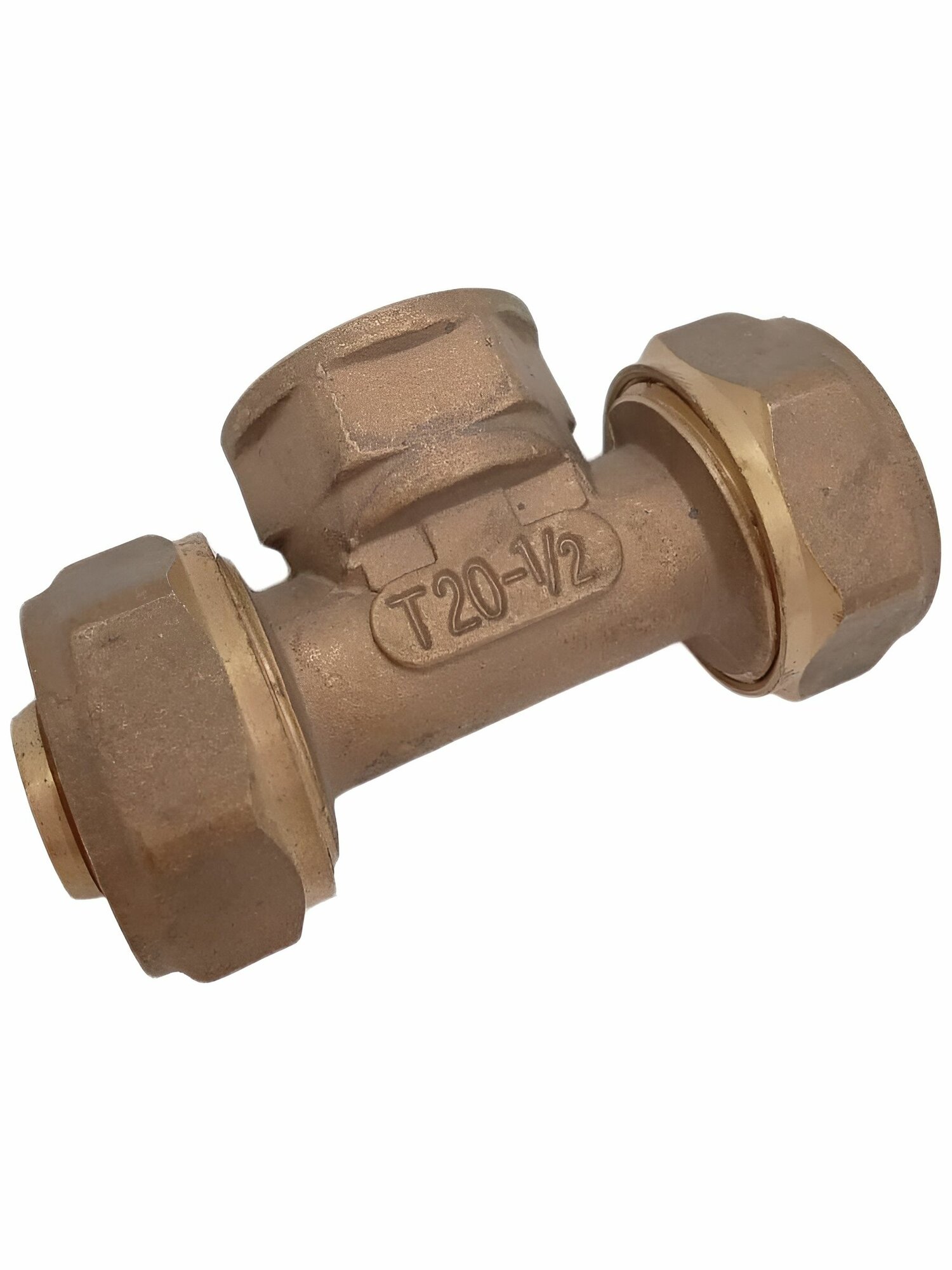 Тройник обжимной HydroSta B TF латунь 20x1/2 дюйма угол 90°