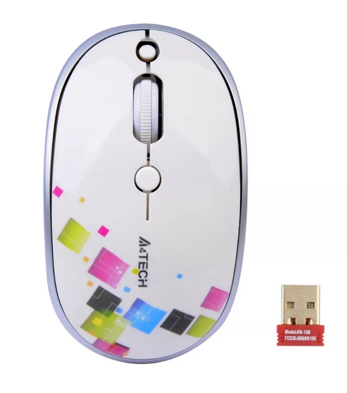 Мышь беспроводная A4tech G9-555FX white радиоканал 2.4Ghz 2000dpi