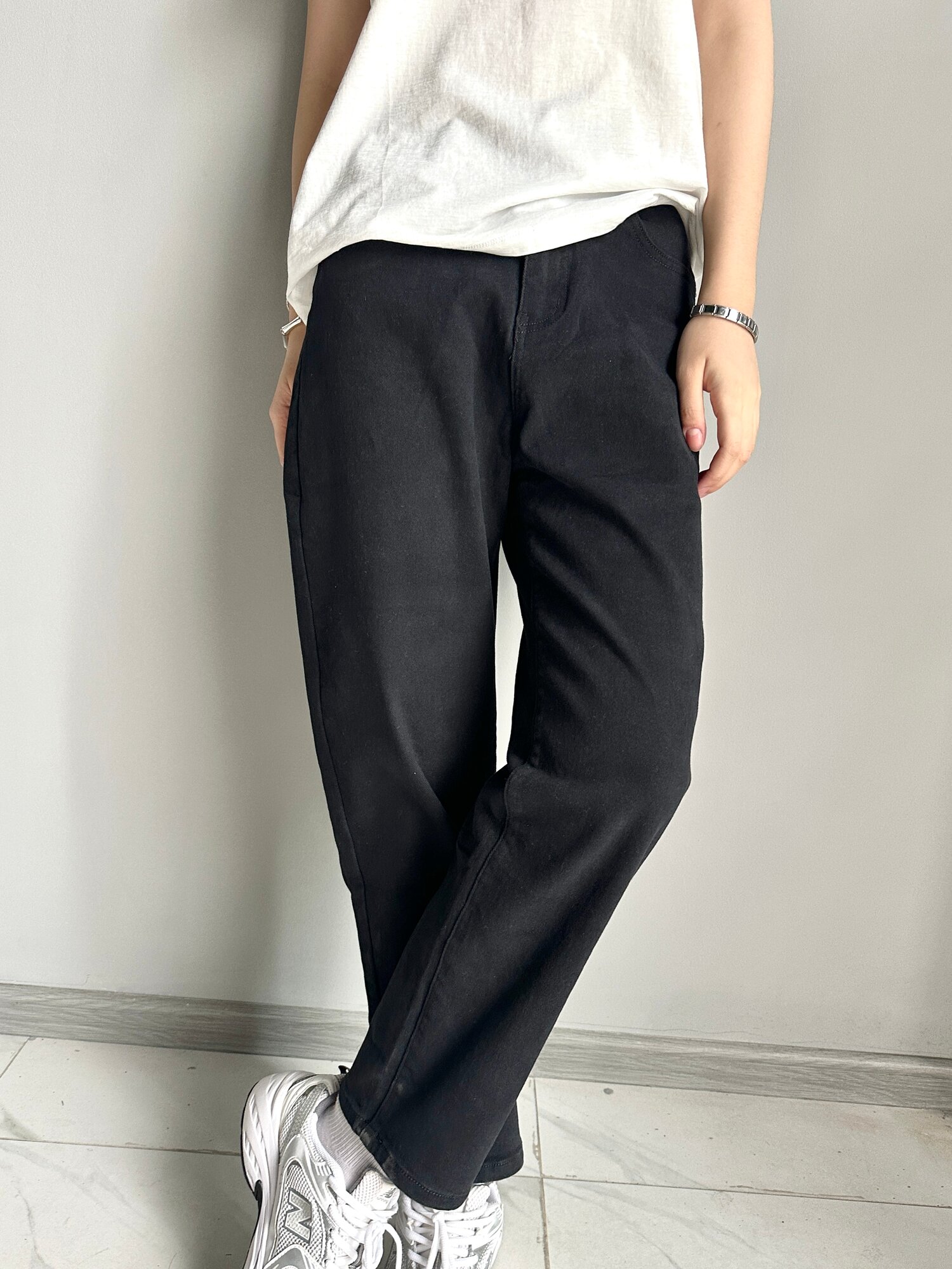 Джегинсы INK Черный, бежевый, размер L, черный — фото 1