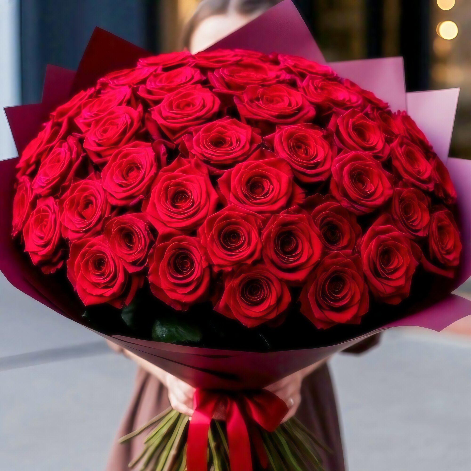 Букет из красных роз 29 шт красивый букет цветов шикарный премиум цветы премиум букет