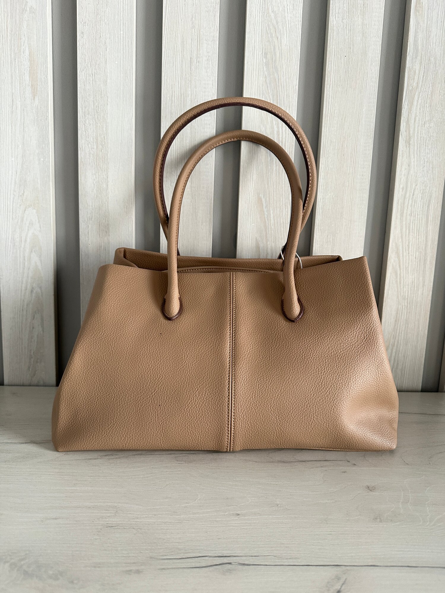 Сумка тоут INK Tout Bag, фактура тиснение, бежевый — фото 1