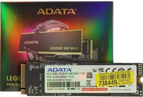 SSD диск Adata LEGEND 960 MAX 1 Тб