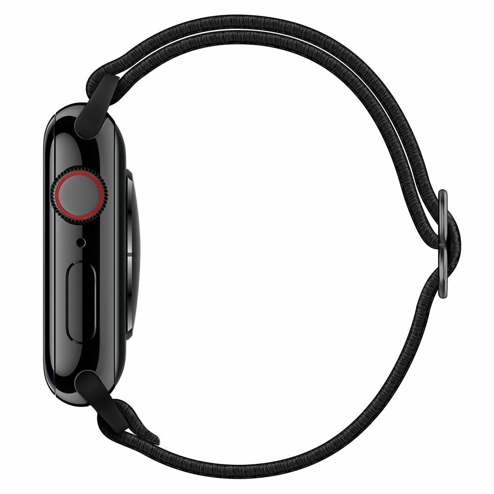Нейлоновый эластичный ремешок для Apple Watch 42 44 45 49 - черный