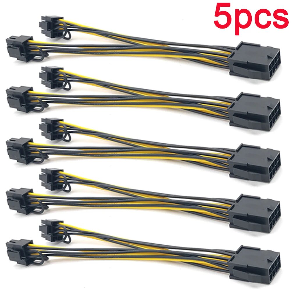 UYOKI Кабель питания PCI-E 8Pin на Dual PCIE 8(6+2) 20см