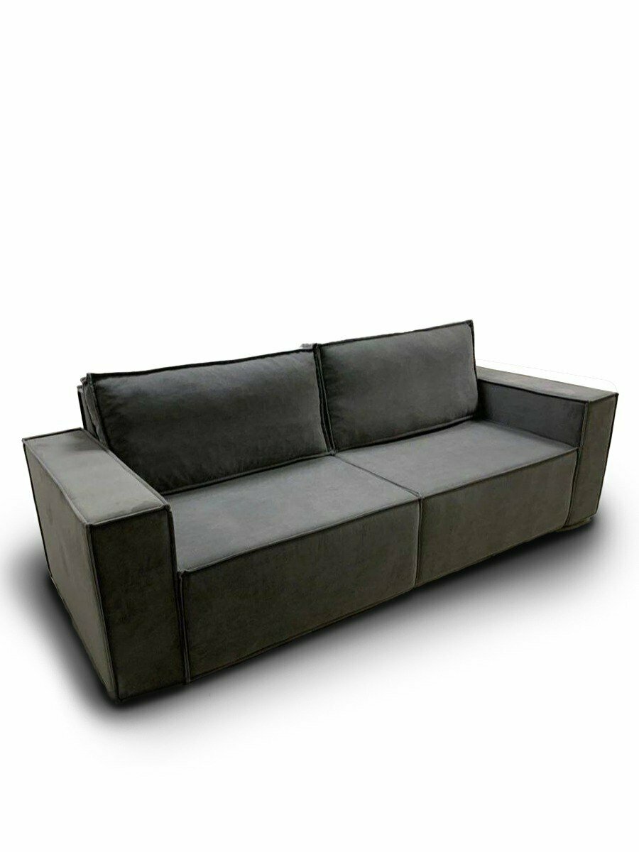 фото Прямой диван лофт серый мрамор для сна / для гостиной