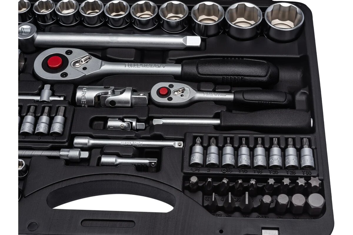 Набор инструментов 82 предмета Force 1/4", 1/2" SL 4821R — фото 1