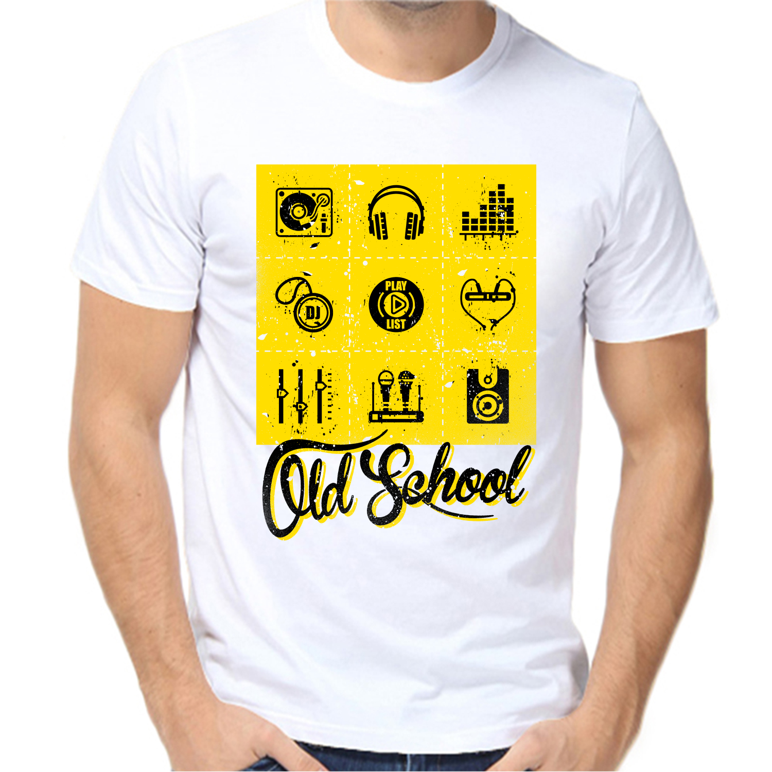 Футболка old school, размер (54)2XL, белый
