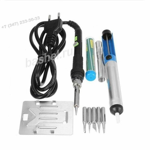 ELEMENT 947-III Набор для пайки паяльник 220В оловоотсос пинцет очиститель 9480₽