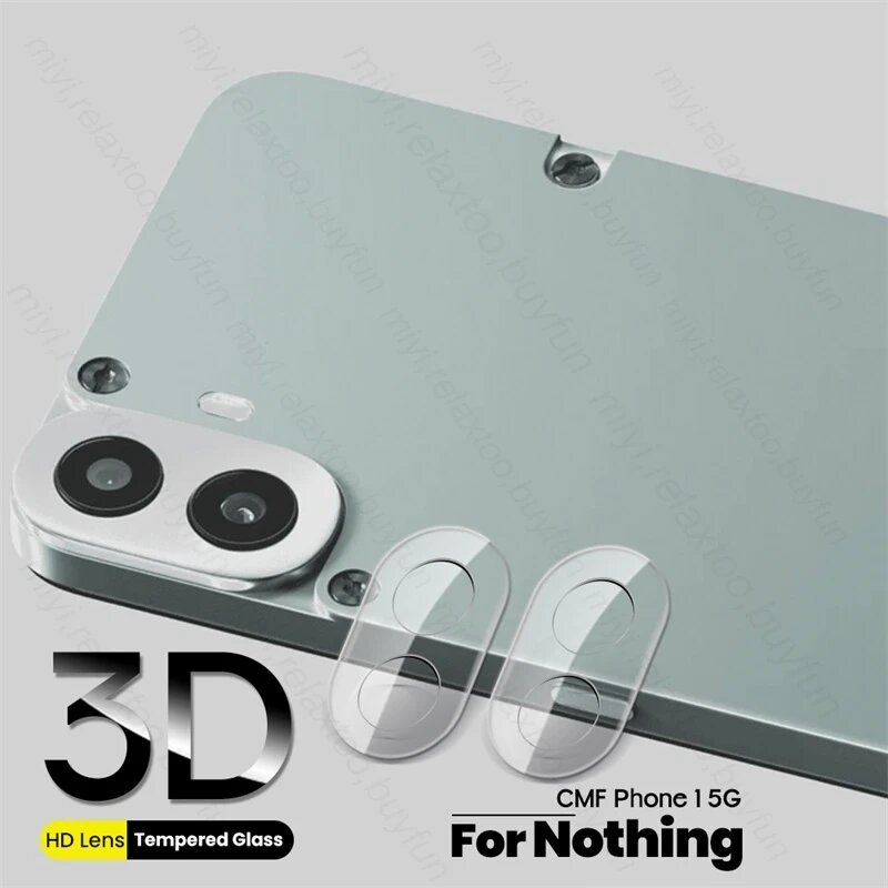 Чехол CMFPhone1, 2 шт, HD прозрачное 3D-стекло, защита камеры для Nothing CMF Phone 1 Phone1 CMF1, изогнутая крышка объектива на Nathing CMFPhone 1, 2PCS-3D Lens Glass, For CMF Phone 1 5G