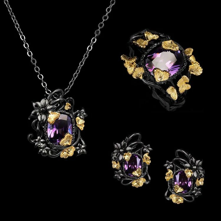 Комплект бижутерии DRUNKEN JEWELRY, циркон