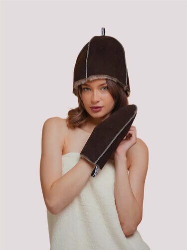 Изображение товара Набор для бани и сауны из овчины