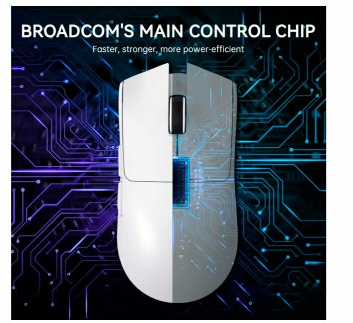 Мышь игровая Attack Shark X11 док-станция, беспроводная, Bluetooth + 2.4Ghz USB, 22000 Dpi, Белый — фото 1