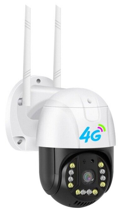 Уличная поворотная камера видеонаблюдения C15X с сим картой 4G LTE с датчиком движения и микрофоном