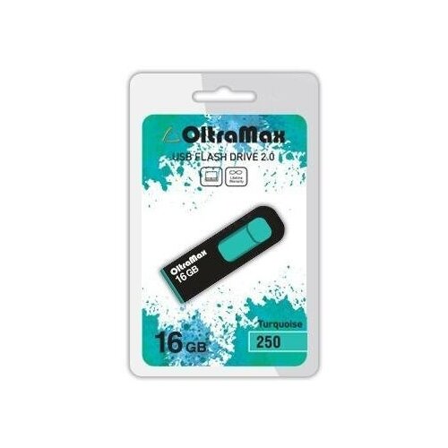 Флешка Oltramax 250 OM-16GB-250 бирюзовый 16 Гб Turquoise