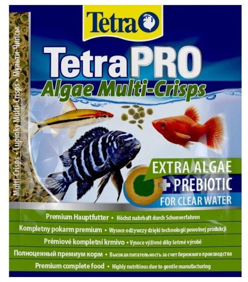 TetraPro Algae Crisps раст.корм для всех видов рыб в чипсах 12 г (sachet) - фотография № 6