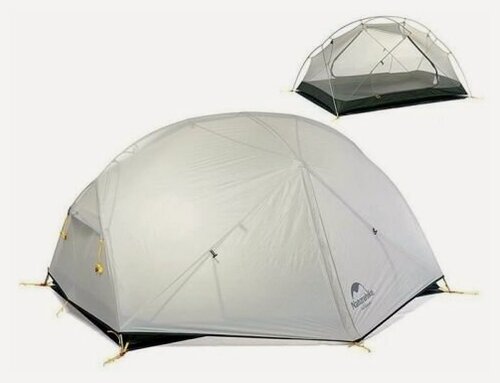 Изображение товара Палатка Naturehike Mongar NH17T007-M 20D двухместная сверхлегкая , серая, 6927595708071