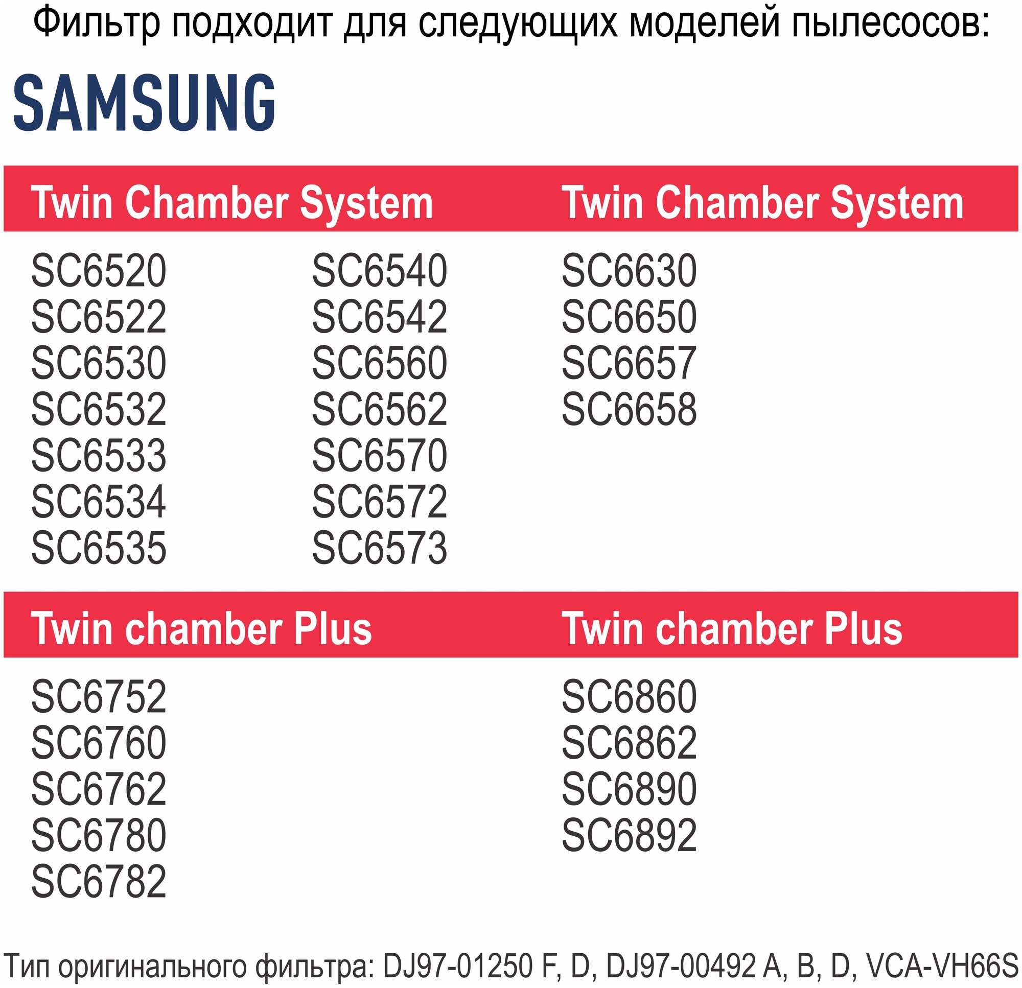 Topperr Комплект фильтров для пылесосов SAMSUNG, 1 шт., FSM 6 - фотография № 6