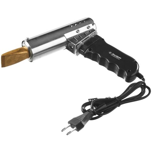 Сверхмощный электропаяльник ЗУБР 500Вт с пластиковой пистолетной рукояткой клин Ceramic PRO 394600₽