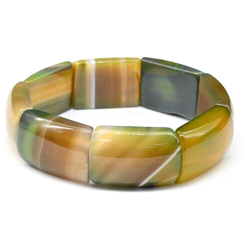 фото Браслет радуга камня, агат, мультиколор