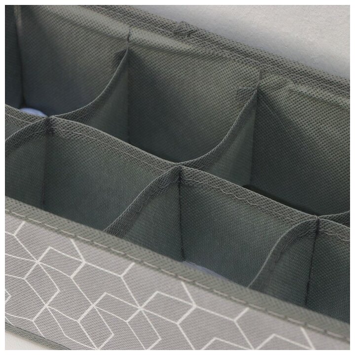 Органайзер для хранения белья Доляна «Фора», 8 отделений, 28×14×10 см, цвет серый