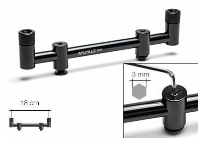 Перекладина снэг-бар Nautilus Blacktron 2 rod Snagbar 20cm NSB-220 на 2 удилища