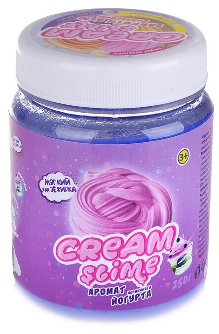 Игрушка Cream-Slime с ароматом черничного йогурта, 250 г