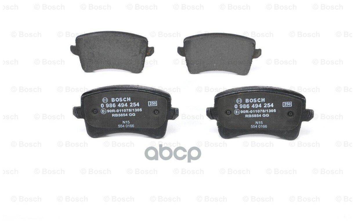 0 986 494 254_=1343 00 [8k0698451] ! Колодки Дисковые З Audi A4/A5 1.8tfsi-3.2fsi/2.7tdi 07> Bosch арт. 0 986 494 254