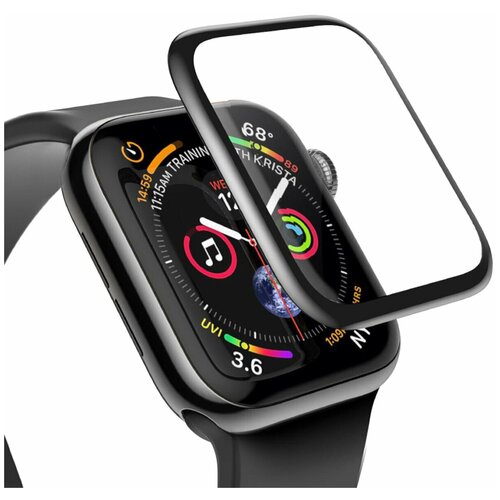 Защитная пленка для Apple Watch 44 PMMA 3D Full / пленка на часы / пленка на apple watch черный
