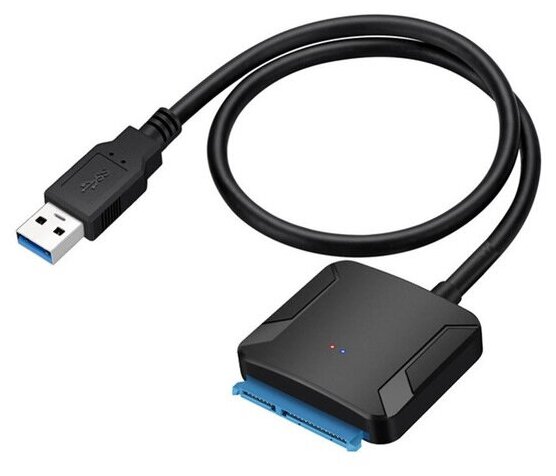 Адаптер кабель переходник SATA для жесткого диска HDD 2.5 3.5 SSD USB 3.0 GSMIN A19 для ноутбучных дисков (Черный)
